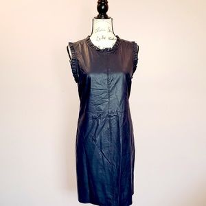 Vegan leather, mini/midi dress